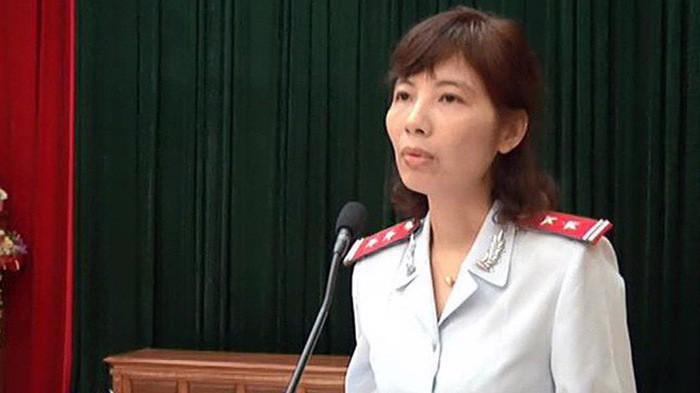 Bà Nguyễn Thị Kim Anh, Phó trưởng Phòng phòng chống tham nhũng - Thanh tra Bộ Xây dựng - Người bị bắt quả tang khi nhận tiền. 