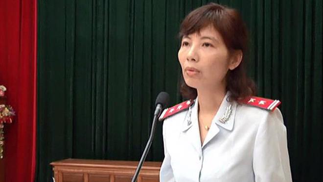Bà Nguyễn Thị Kim Anh, Phó trưởng Phòng phòng chống tham nhũng - Thanh tra Bộ Xây dựng - Người bị bắt quả tang khi nhận tiền.