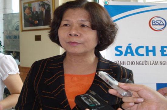 Bà Vũ Kim Hạnh, Chủ tịch Hội Doanh nghiệp hàng Việt Nam chất lượng cao.