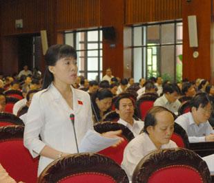 Đại biểu Nguyễn Thị Kim Thúy: Chuẩn bị các dự án luật chưa tốt chủ yếu là do nguyên nhân chủ quan- Ảnh: TTXVN.