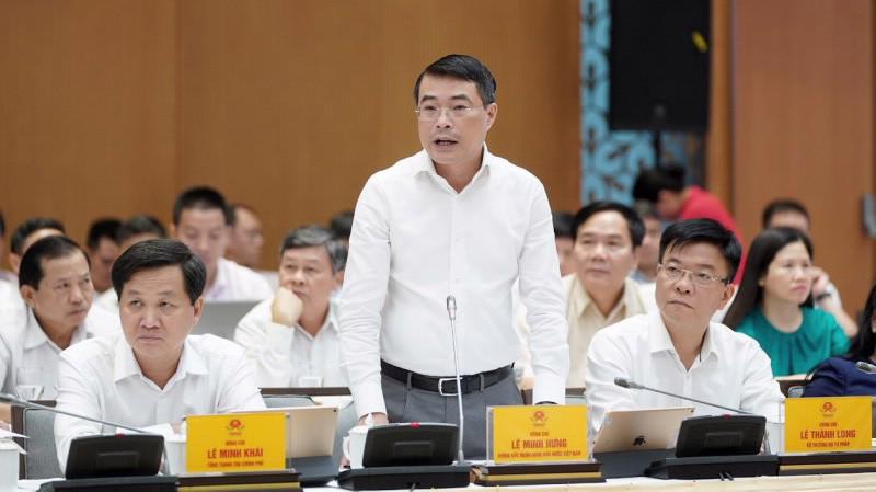 Thống đốc Lê Minh Hưng phát biểu tại hội nghị.
