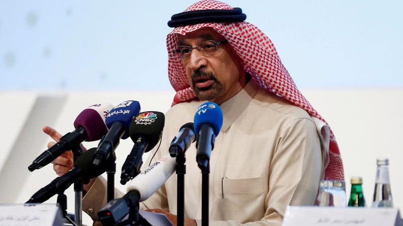 Bộ trưởng Năng lượng Saudi Arabia Khalid al-Falih tại một cuộc họp báo ở Riyadh, Saudi Arabia vào ngày 9/1/2019 - Ảnh: Reuters. 