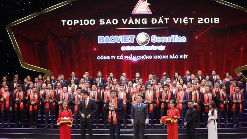 BVSC được vinh danh trong Top 100 Sao Vàng đất Việt năm nay.