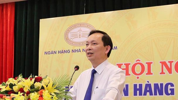 Ông Đào Minh Tú, Phó Thống đốc Ngân hàng nhà nước phát biểu tại Hội nghị kết nối ngân hàng - doanh nghiệp, ngày 8/5 tại Đà Nẵng