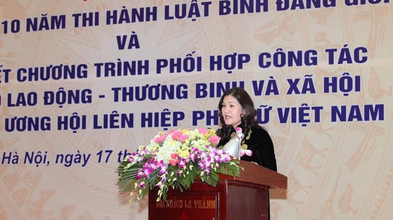 Thứ trưởng Bộ Lao động - Thương binh và Xã hội Nguyễn Thị Hà. Ảnh - Mạnh Dũng. 