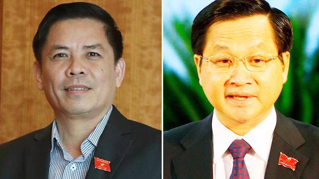 Ông Nguyễn Văn Thể (trái) và ông Lê Minh Khái được Thủ tướng trình Quốc hội xem xét phê chuẩn thay hai vị vừa được miễn nhiệm.