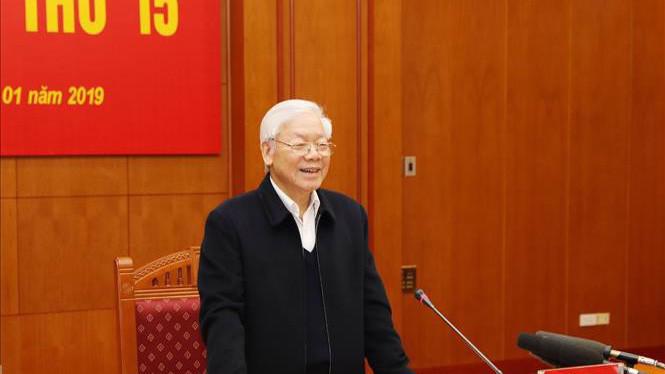 Tổng bí thư, Chủ tịch nước Nguyễn Phú Trọng phát biểu tại phiên họp - Ảnh: TTXVN 