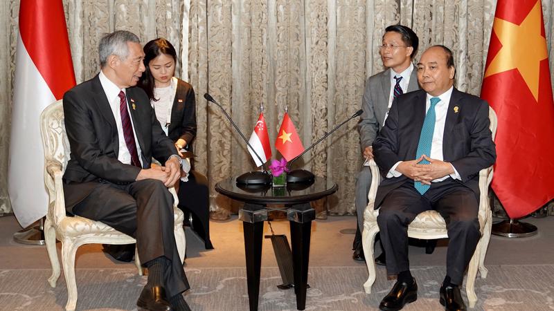 Thủ tướng Nguyễn Xuân Phúc đã tiếp Thủ tướng Lý Hiển Long, chiều 22/6.