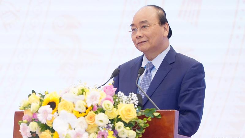 Thủ tướng Nguyễn Xuân Phúc phát biểu tại hội nghị của Ủy ban Quản lý vốn Nhà nước tại doanh nghiệp - Ảnh: VGP 