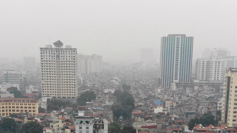 Những ngày gần đây, chất lượng không khí Hà Nội lại tái ô nhiễm. Ảnh minh họa. 