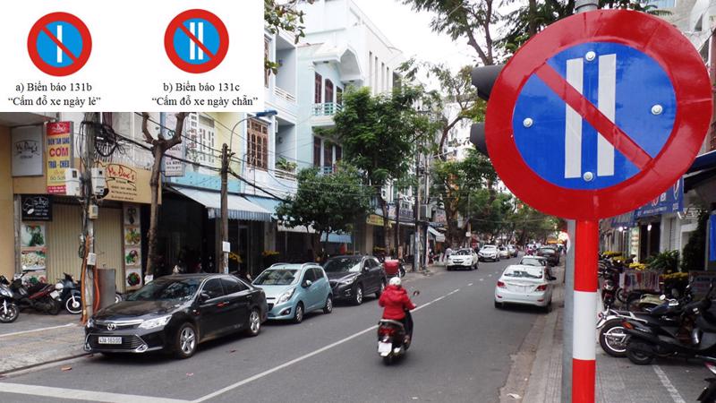 Việc cấm đỗ xe theo ngày chẵn, lẻ hiện đang được thành phố Đà Nẵng áp dụng trên một số tuyến phố.<br>