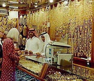 Một cửa hàng vàng ở Trung Đông.