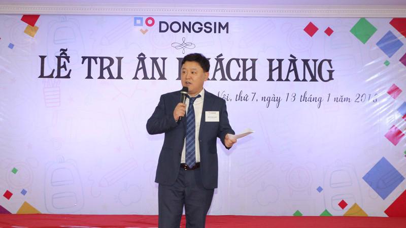 Ông Lee Sung Gun – Tổng giám đốc Dongsim Việt Nam phát biểu tại buổi lễ.