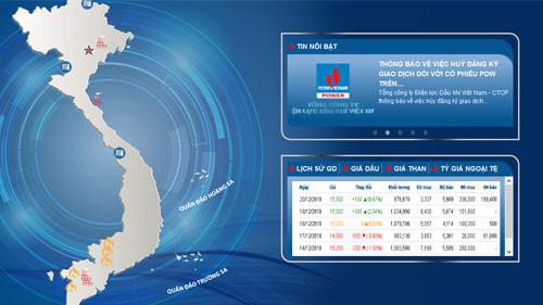 Trang web của Tổng Công ty Điện lực Dầu khí Việt Nam – Công ty Cổ phần.