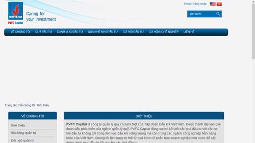 Trang web của Công ty cổ phần quản lý quỹ Ngân hàng Thương mại cổ phần Đại chúng Việt Nam.