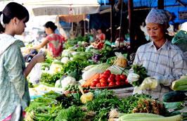 Tại các chợ ở Thủ đô, thời điểm này giá bán của nhiều loại rau củ đã giảm đáng kể.