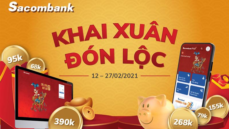 780 khách hàng đầu tiên mỗi ngày nạp tiền điện thoại từ 200.000 đồng qua Ngân hàng điện tử hoặc Sacombank Pay sẽ được tặng 68.000 đồng.