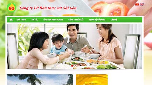 Trang web Công ty Cổ phần Dầu thực vật Sài Gòn (mã SGO).