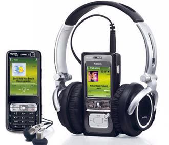 Trong ảnh: Một model điện thoại có tính năng nghe nhạc của Nokia - N91