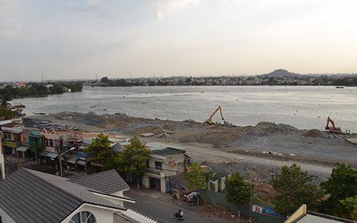 Dự án có quy mô 8,4 ha (84.000 m2), nằm dọc theo sông Đồng Nai, trong 
đó diện tích lấn sông lên tới hơn 7,7 ha, chỉ có hơn 0,6 ha là đất hiện 
hữu. 