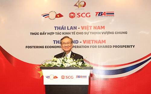 Bộ trưởng Bộ Ngoại giao Thái Lan Don Pramudwinai phát biểu tại buổi họp báo “Thái Lan - Việt Nam: Thúc đẩy hợp tác kinh tế cho sự thịnh vượng chung”, chiều ngày 8/7.