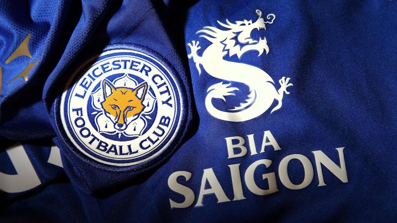 Logo Bia Sài Gòn xuất hiện trên áo đấu của Câu lạc bộ Leicester City.