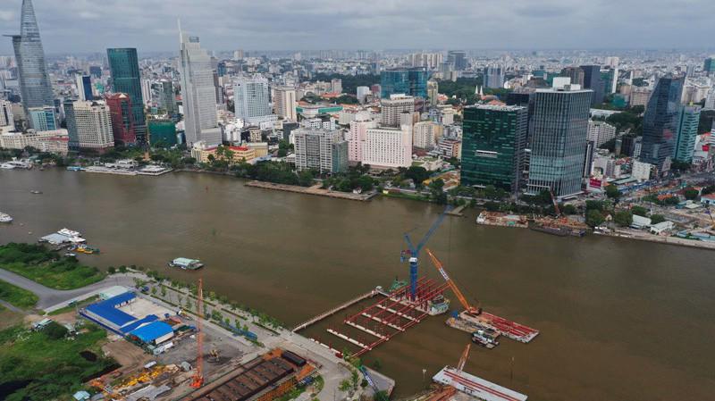 Có một tập đoàn xây dựng Nhật Bản quan tâm ý tưởng xây cầu đi bộ nhiều tầng vượt sông Sài Gòn.