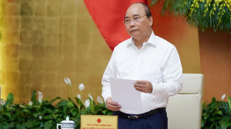 Thủ tướng Nguyễn Xuân Phúc phát biểu khai mạc phiên họp - Ảnh: VGP