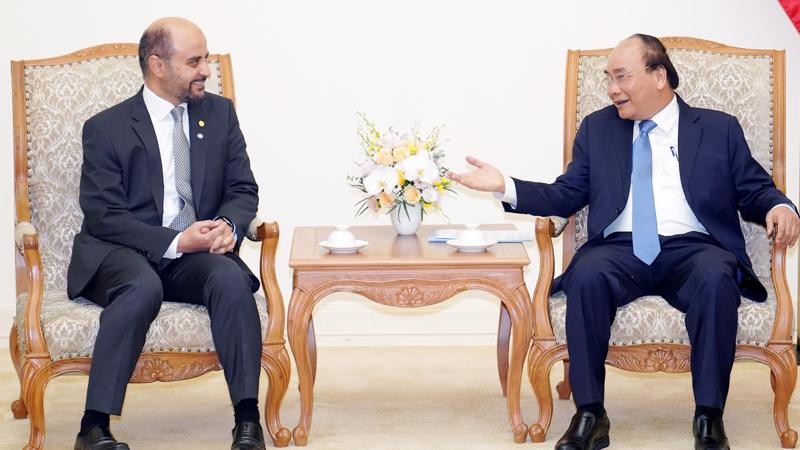 Thủ tướng Nguyễn Xuân Phúc tiếp Tổng Giám đốc Quỹ OPEC về phát triển quốc tế (OFID) Abdullhamid Alkhalifa - Ảnh: VGP 