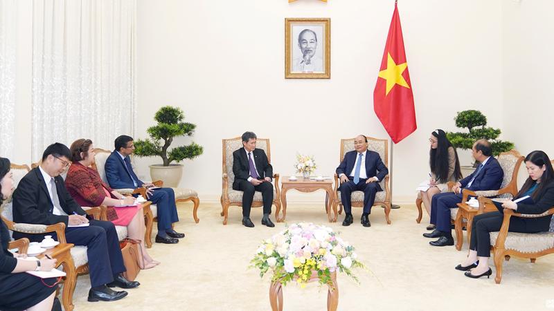 Thủ tướng Nguyễn Xuân Phúc tiếp Tổng Thư ký ASEAN Lim Jock Hoi - Ảnh: VGP
