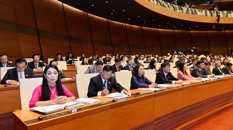 Một phiên họp toàn thể tại kỳ họp thứ 8 của Quốc hội - Ảnh: Quang Phúc 