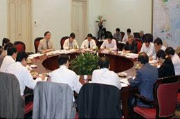 Phó thủ tướng Hoàng Trung Hải chủ trì cuộc họp Ban chỉ đạo Nhà nước dự án Thủy điện Sơn La - Ảnh: Chinhphu.vn.