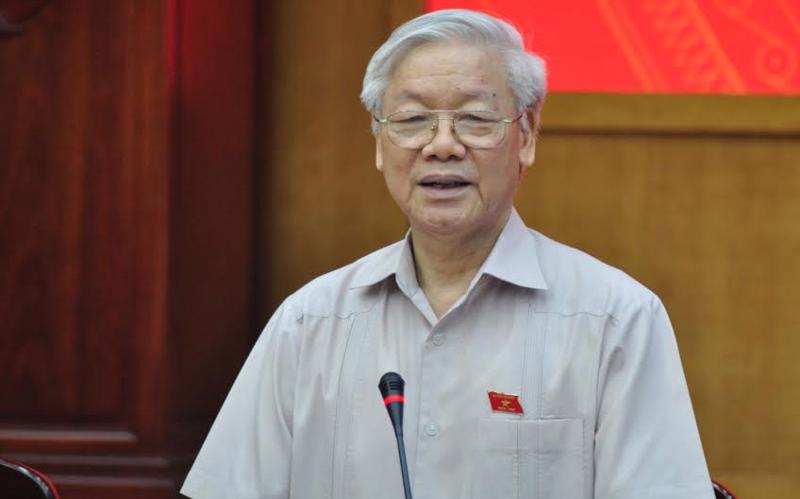 Tổng bí thư Nguyễn Phú Trọng tiếp xúc cử tri Hà Nội.