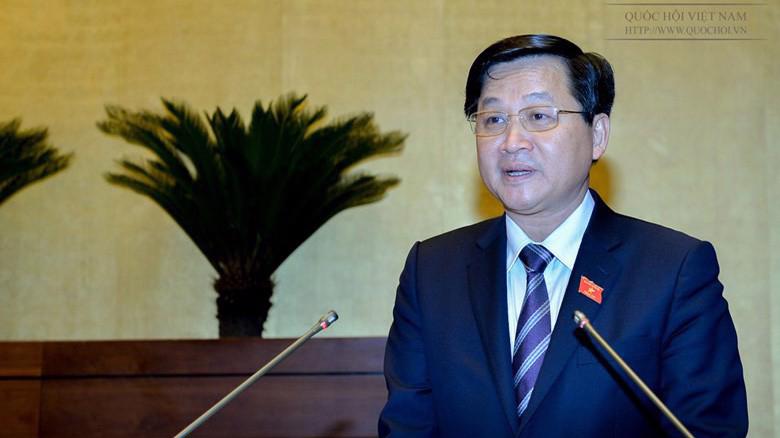 Tổng thanh tra Chính phủ Lê Minh Khái trịnh bày tờ trình dự án Luật Phòng, chống tham nhũng (sửa đổi).
