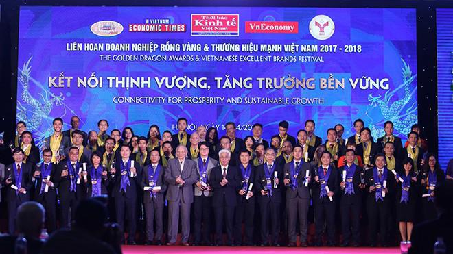 Top 10 doanh nghiệp FDI tăng trưởng bền vững tại Việt Nam năm 2017 do Thời báo Kinh tế Việt Nam bình chọn, công bố ngày 14/4 tại Hà Nội.