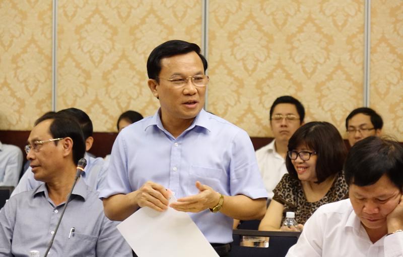 Thứ trưởng Bộ Tài chính Trần Văn Hiếu phát biểu tại cuộc họp của Ban Điều phối vùng duyên hải miền Trung.