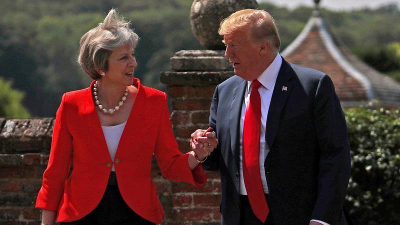 Tổng thống Mỹ Donald Trump và Thủ tướng Anh Theresa May vào tháng 7/2018 - Ảnh: Getty Images.