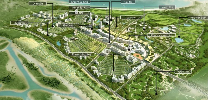 Sơ đồ quy hoạch khu du lịch sinh thái Nhơn Hội.