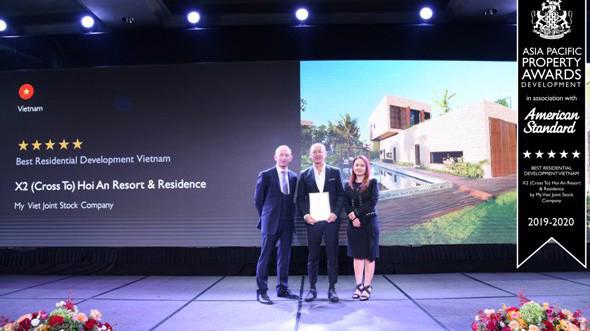 Công ty Cổ phần Mỹ Việt với dự án X2 Hội An Resort and Residence đạt giải thưởng 5 sao "Nhà phát triển dạ án nhà ở tốt nhất" tại Việt Nam.