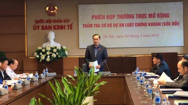 Chủ nhiệm Uỷ ban Kinh tế Vũ Hồng Thanh gợi mở một số ý kiến trước khi các chuyên gia đóng góp ý kiến