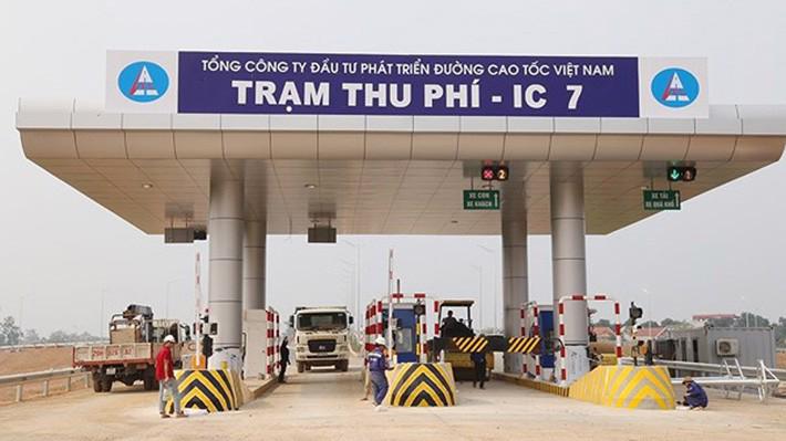 Trạm thu phí nút giao IC7 của cao tốc Nội Bài - Lào Cai - một dự án cao tốc do VEC làm chủ đầu tư.