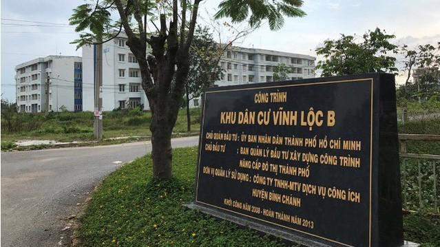 Dự án xây dựng tuyến đường kết nối với khu tái định cư Vĩnh Lộc B, huyện Bình Chánh.