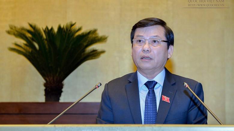 Viện trưởng Viện Kiểm sát Nhân dân Tối cao Lê Minh Trí trình bày báo cáo.