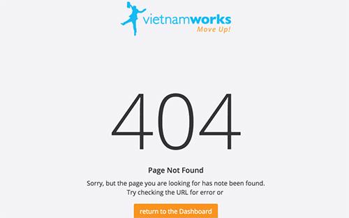 <font face="Arial, Verdana"><span style="font-size: 13.3333px;">Website đăng ký hội thảo trực tuyến (webina) của Vietnamworks sau khi bị tin tặc tấn công.</span></font>