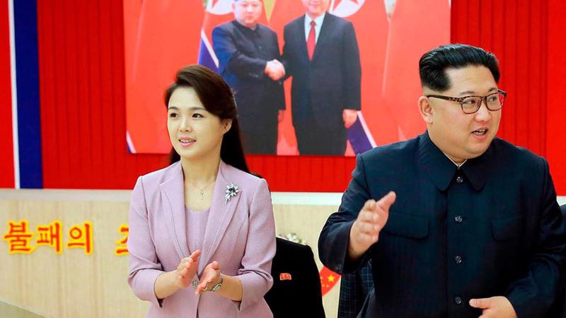 Lãnh đạo Triều Tiên Kim Jong-un và Đệ nhất phu nhân Ri Sol-ju - Ảnh: Getty Images.
