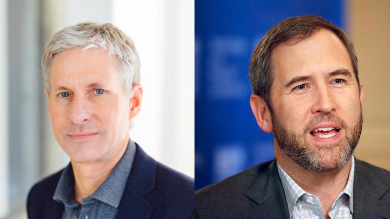 Chris Larsen (trái) và Brad Garlinghouse (phải) - Ảnh: Forbes.