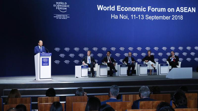 Phó Thủ tướng Trương Hòa Bình phát biểu bế mạc Hội nghị WEF ASEAN 2018 - Ảnh: VGP.