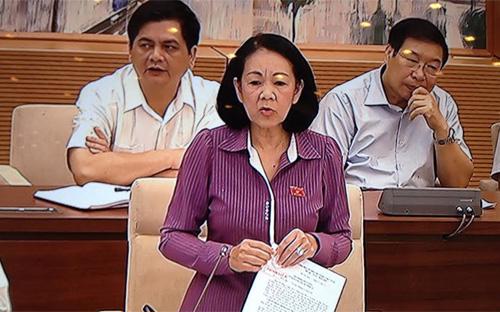Chủ nhiệm Ủy ban Về các vấn đề xã hội Trương Thị Mai góp ý dự thảo Luật Tín ngưỡng, tôn giáo<br>