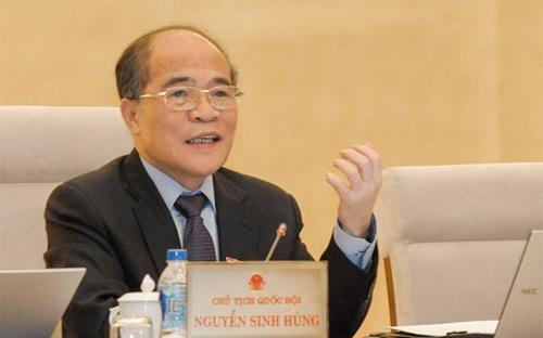 Chủ tịch Quốc hội Nguyễn Sinh Hùng - Ảnh: Đình Nam.<br>