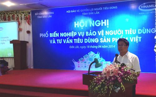 Ông Nguyễn Ngọc Thành, Giám đốc kinh doanh khu vực miền Trung 2, Vinamilk chia sẻ với người tiêu dùng các thông tin về công ty.